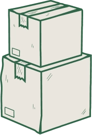 Stack of cardboard shipping boxes ready for delivery